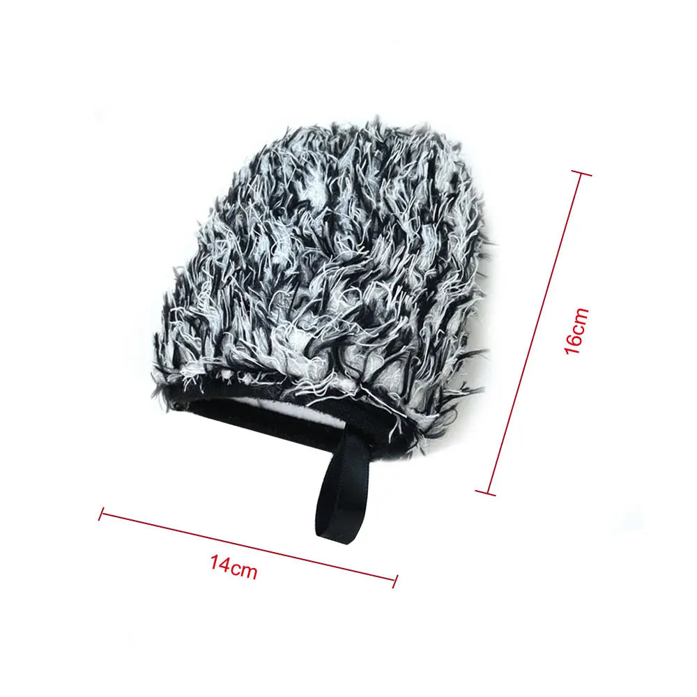 Thickening Two-Sided Microfiber Wheel Detailer Wash Glove Super Soft Car Detailing Pocket Mitt Car Washing Gloves