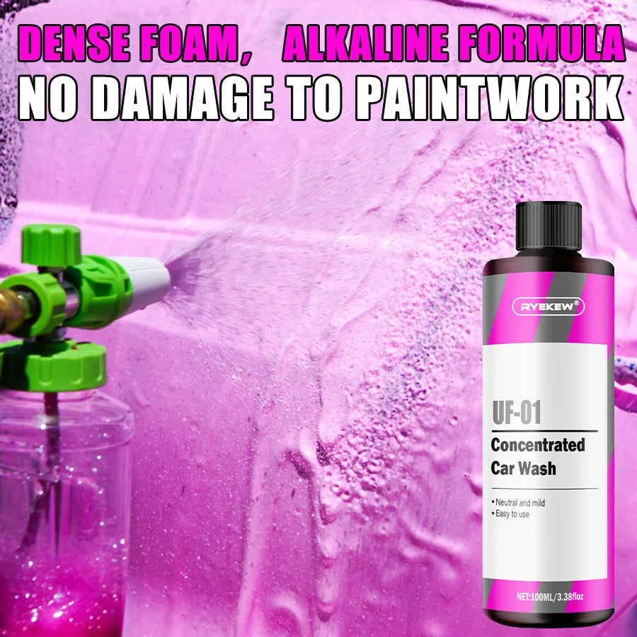 Pink Foaming Extreme Bodywash & Wax Foaming Car Wash Soap, Works with Foam Cannons/Guns or Bucket Washes for Cars, Trucks
