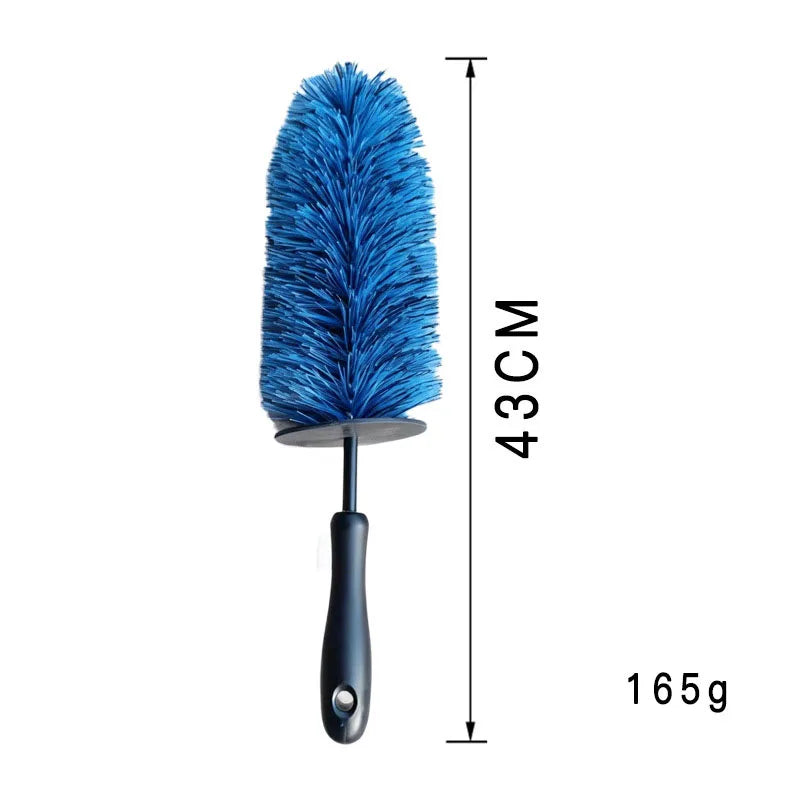 45Cm Soft Car Wheel Wash Brush - Multifunction Non-Scratch Tire Cleaning Rim Brush for Auto Care Detailing and Washing