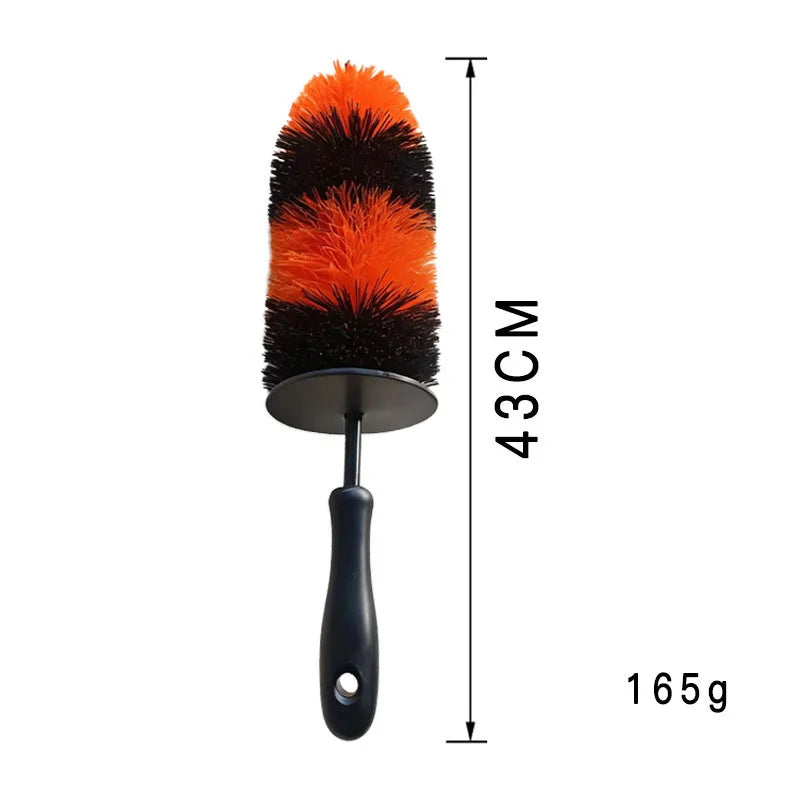 45Cm Soft Car Wheel Wash Brush - Multifunction Non-Scratch Tire Cleaning Rim Brush for Auto Care Detailing and Washing