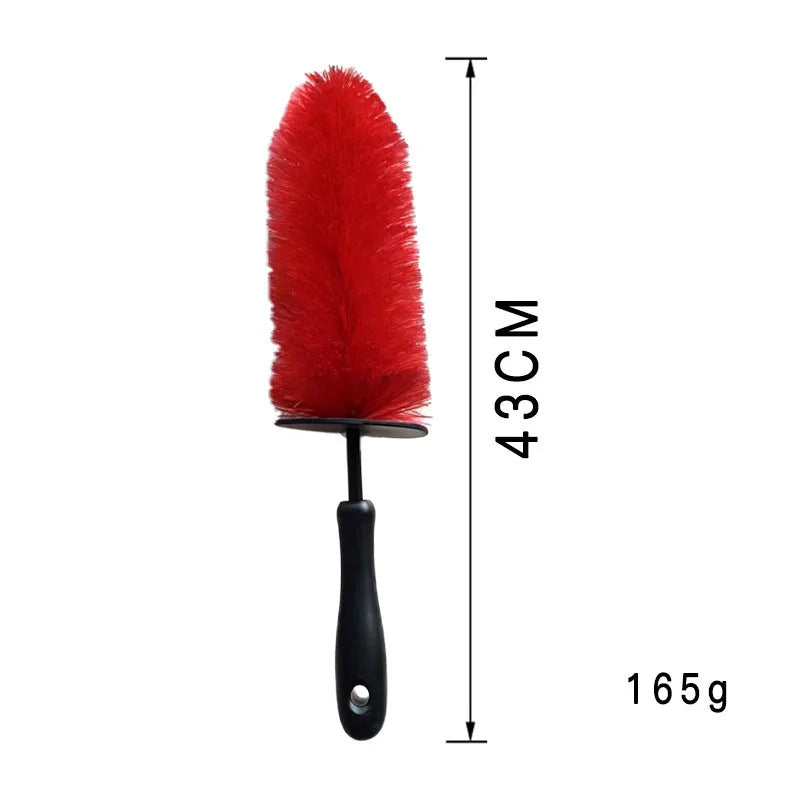 45Cm Soft Car Wheel Wash Brush - Multifunction Non-Scratch Tire Cleaning Rim Brush for Auto Care Detailing and Washing