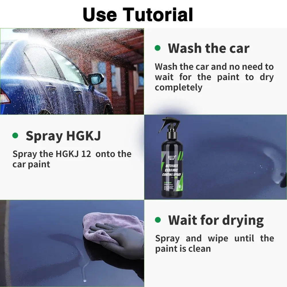 S6 Ultimate Ceramic Coating Spray Hydrophobic High Gloss Paint Protection 9H Nano Top Long Lasting Wax Car Care Detail