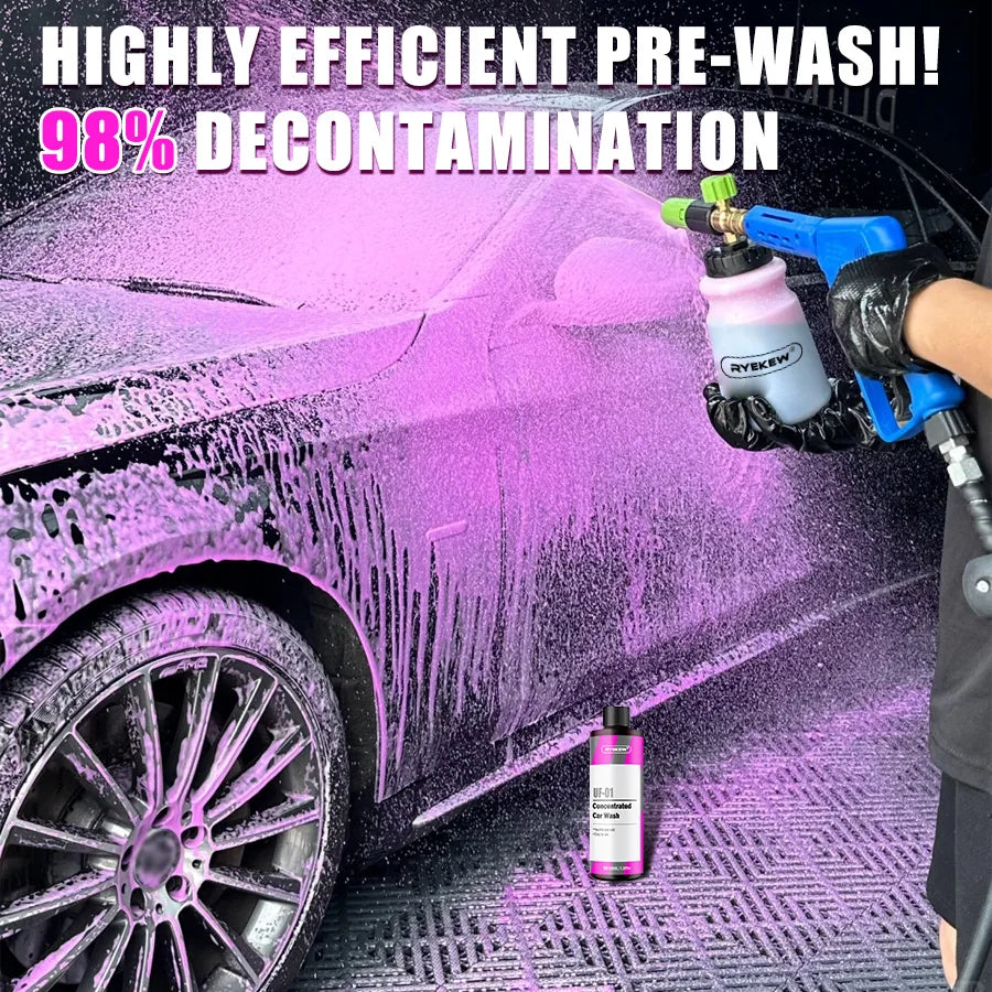 Pink Foaming Extreme Bodywash & Wax Foaming Car Wash Soap, Works with Foam Cannons/Guns or Bucket Washes for Cars, Trucks